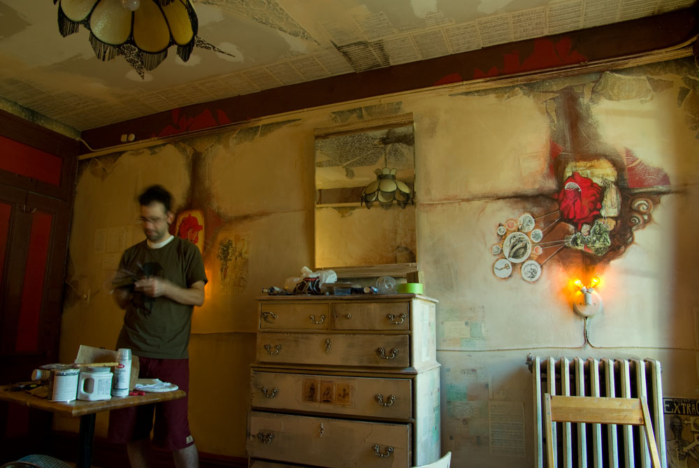 james-zirco-fisher-finishin-touches-in-the-heart-chamber-at-carlton-arms-hotel